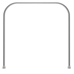 Croydex Slimline Shower Rail Aluminium Silver 1800mm