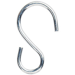 Diall S-Hooks Zinc-Plated 75 x 5mm 2 Pack