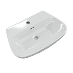 Maine Basin with Semi Pedestal 1 Tap Hole 600mm