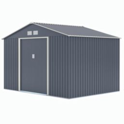 Rowlinson Trentvale 10' x 7' 6" (Nominal) Apex Metal Shed Dark Grey