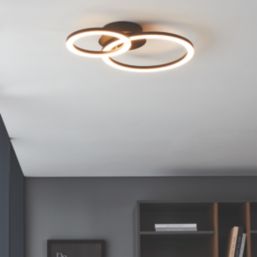 Eglo Parrapos-Z LED Smart Ceiling Light Black 15W 2100lm