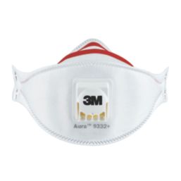 3M Aura Comfort Cool Flow Particulate 9332+ Disposable Valved Respirator P3 2 Pack
