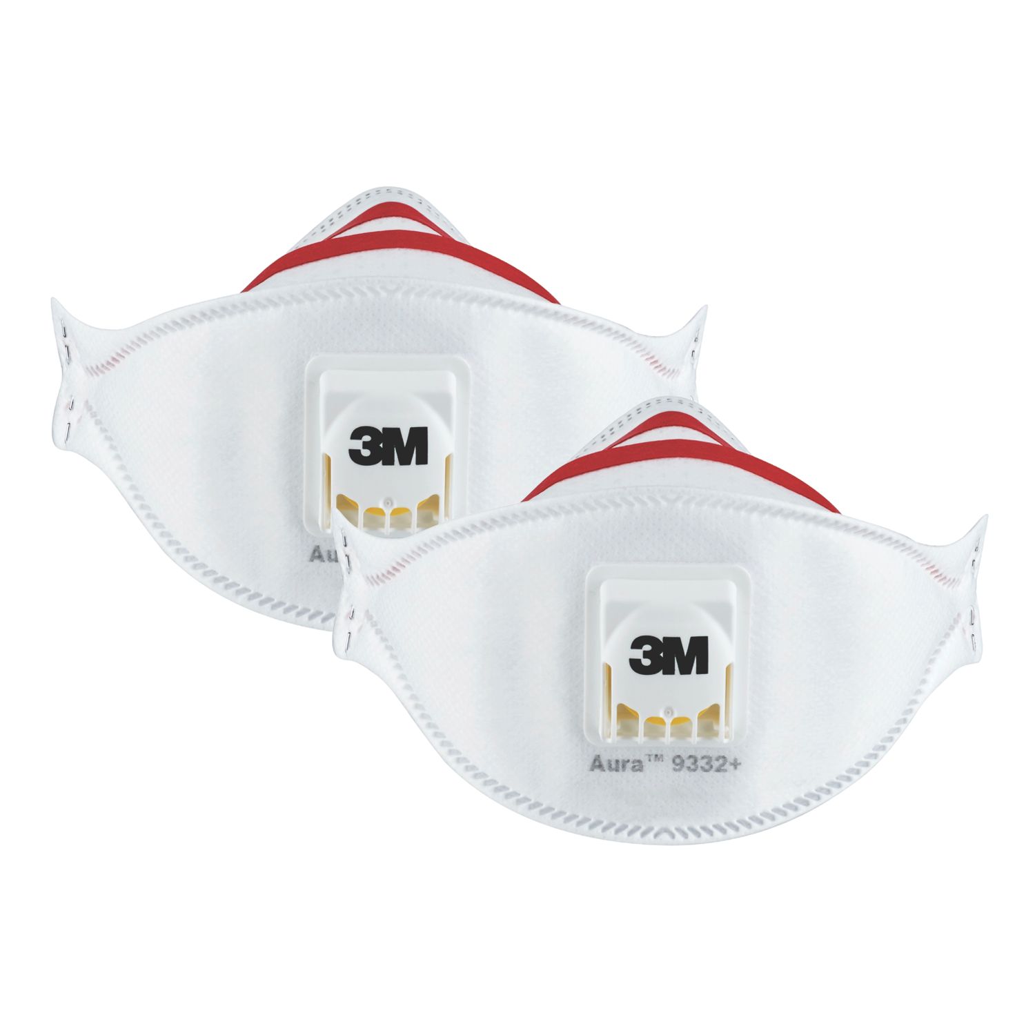 3M Aura Comfort Cool Flow Particulate 9332+ Disposable Valved Respirator P3 2 Pack (245EJ)