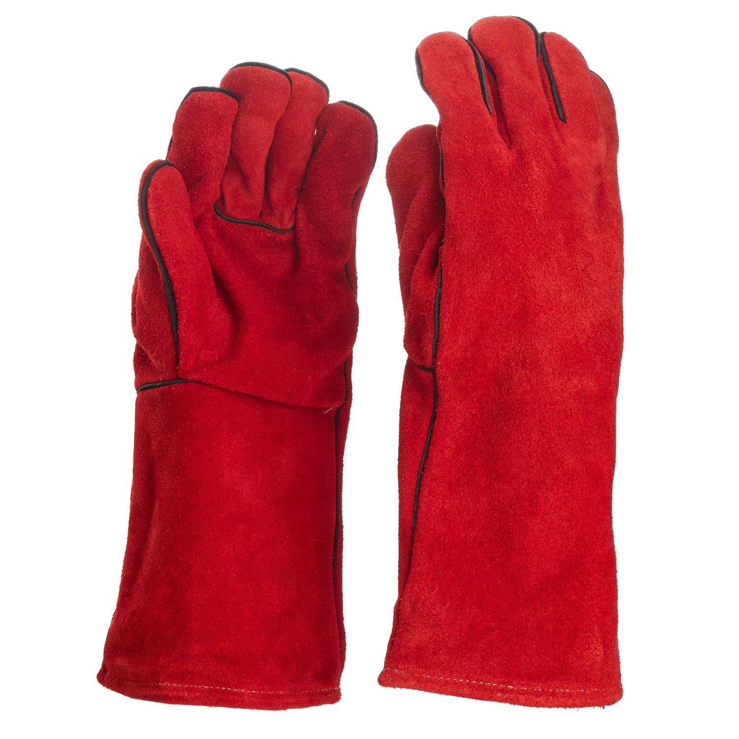 Site Leather MIG Welders Gauntlets Red Large (245FR)