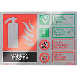 Firechief  Non Photoluminescent "CO2" Fire Safety Sign 150mm x 100mm