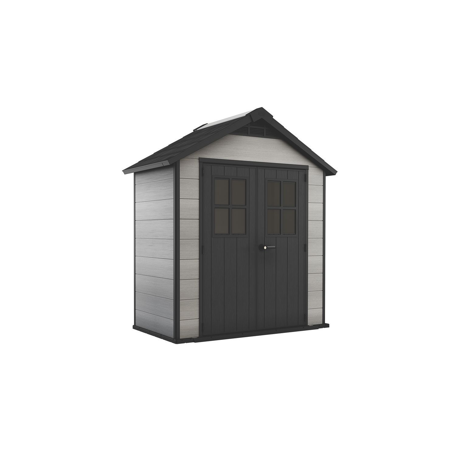 Keter Oakland 754 7' 6" x 4' (Nominal) Apex Resin Shed Grey (245HC)