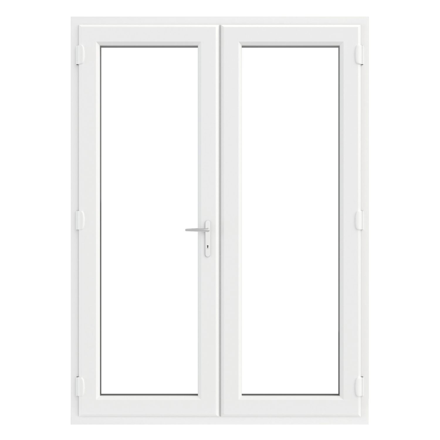 Crystal White Triple-Glazed uPVC French Door Set 2090mm x 1590mm (245JM)