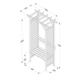 Forest Palma 4' x 2' (Nominal) Flat Timber Arbour