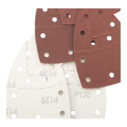 Titan 120 Grit 11 Hole Punched Multi Material Sanding Sheets 150mm x 100mm 5 Pack Screwfix