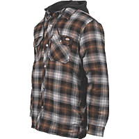 Dickies Hood Flannel Shirt Fleece Black/Timber 17" Collar 43" Chest