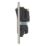 Contactum Iconic 13A 1-Gang DP Switched Socket Outlet Brushed Steel  with Black Inserts