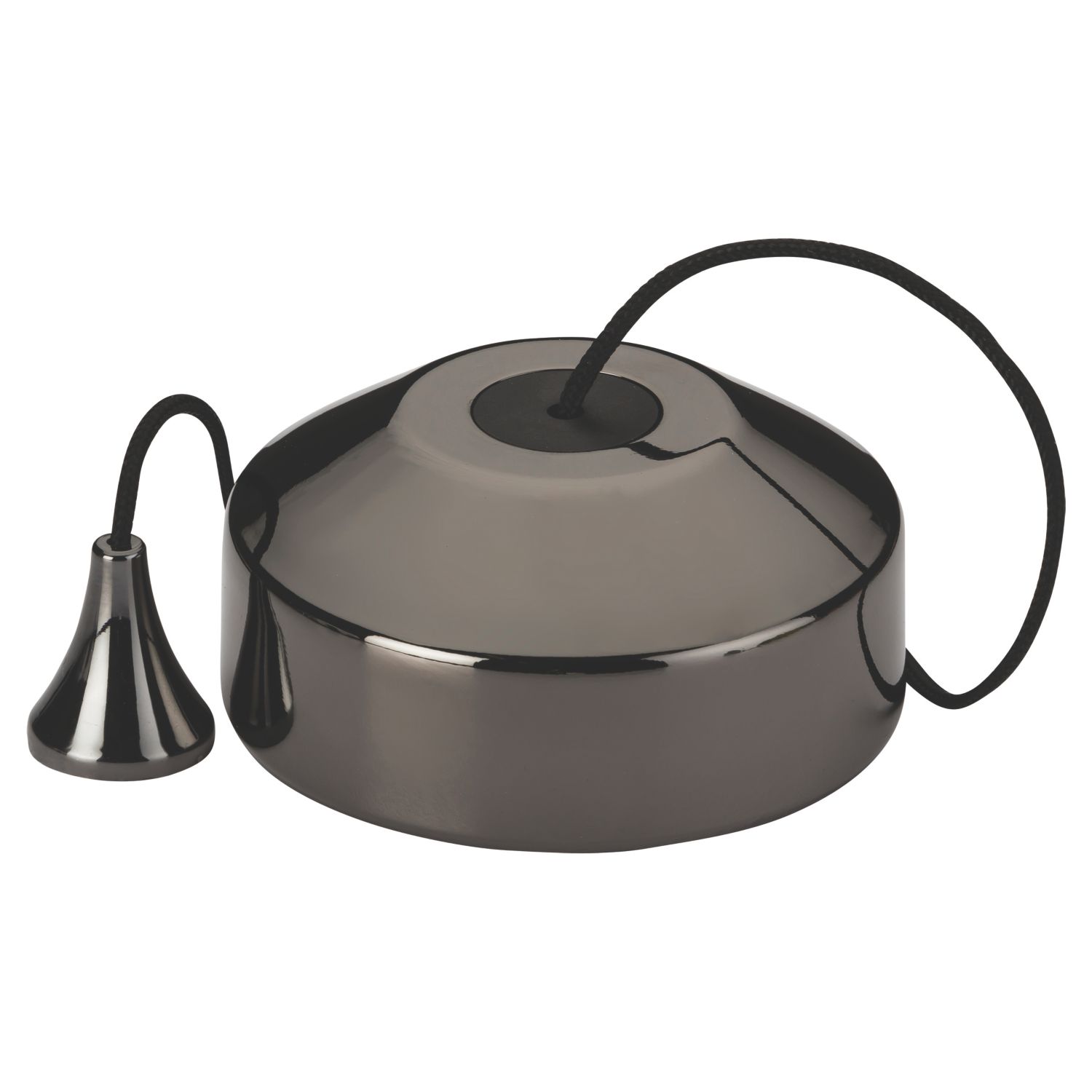Knightsbridge 10AX 2-Way Pull Cord Switch Black Nickel (245TY)