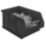 Barton TC3 Semi-Open-Fronted Recycled Storage Containers 4.6Ltr Black 10 Pack