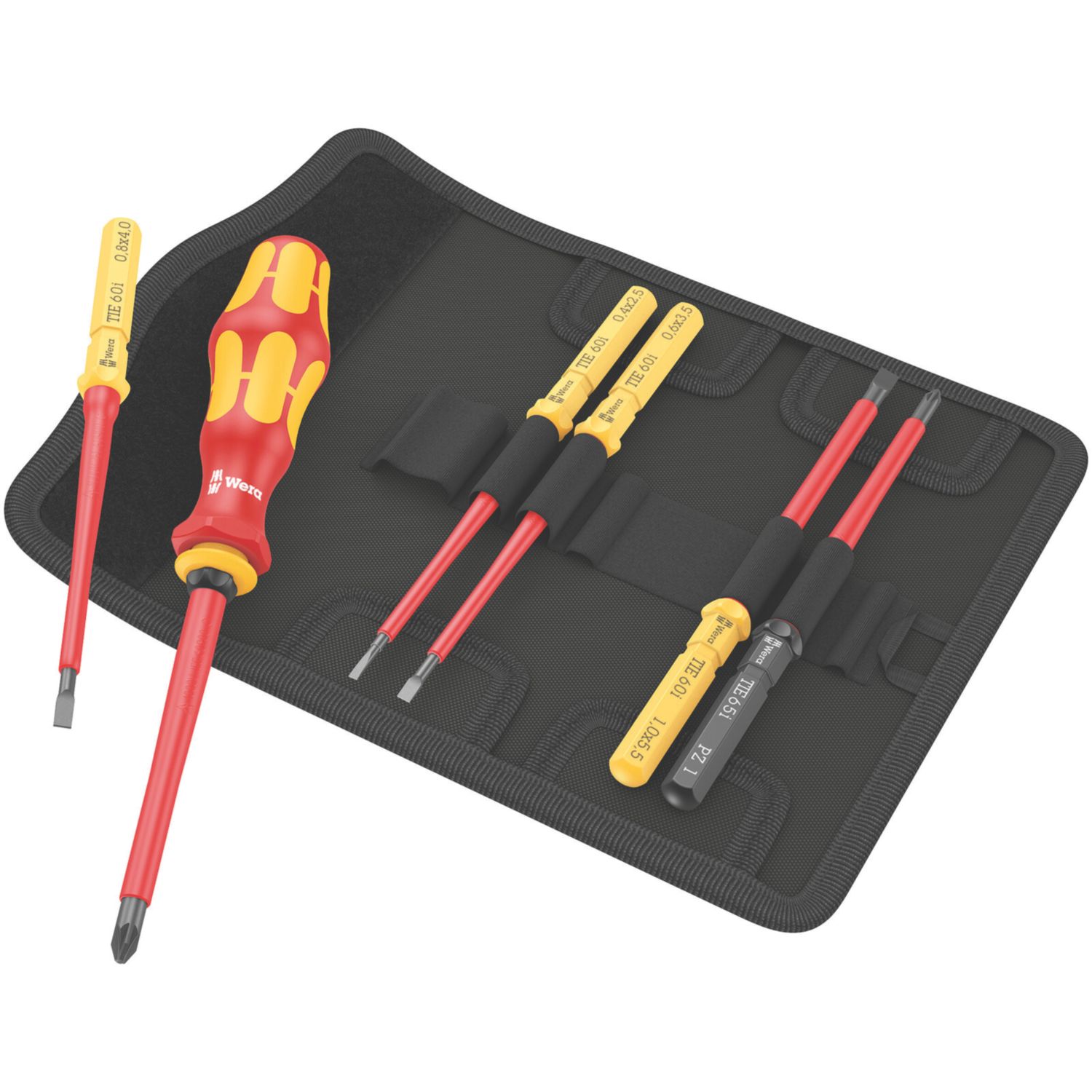 Wera Kraftform Kompakt 7 Universal 2 Tool Finder VDE Interchangeable Insulated Screwdriver Set 7 Pieces (245VM)