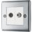 British General Nexus Metal 1-Gang Duplex TV Socket Polished Chrome