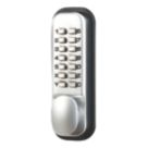 Smith & Locke  Push-Button Lock  37.5mm Silver