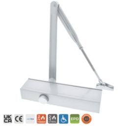 Briton 1120B Fire Rated Overhead Door Closer Silver