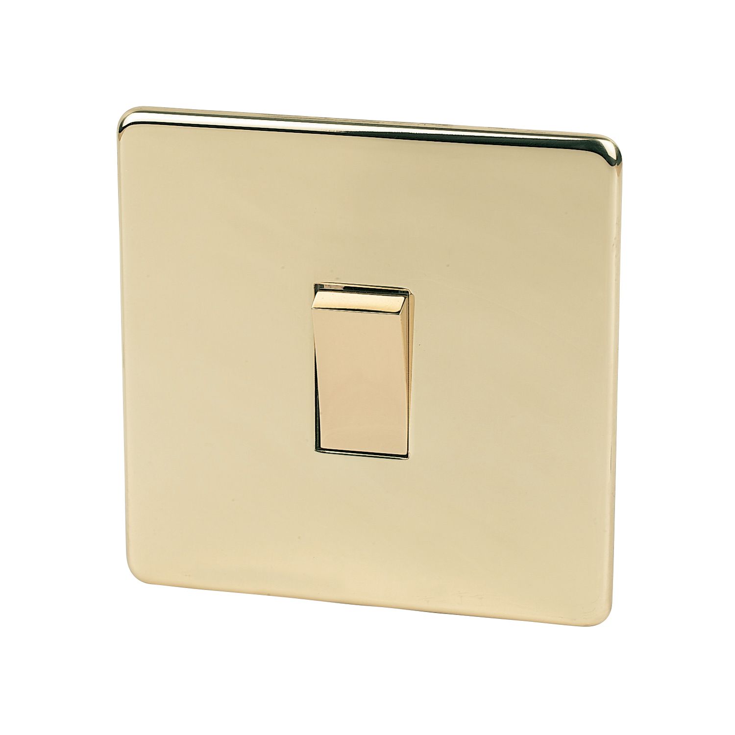 Crabtree Platinum 10AX 1-Gang 2-Way Light Switch Polished Brass (24681)