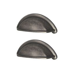 Essentials Chervil Cup Pull Handles Antique Pewter 94mm 2 Pieces