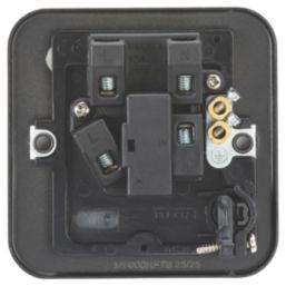 Knightsbridge  13A Unswitched Metal Clad Fused Spur & Flex Outlet with Neon Black