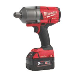 Milwaukee M18 ONEFHIWF34-502X FUEL 18V 2 x 5.0Ah Li-Ion RedLithium Brushless Cordless ONE-KEY Impact Wrench