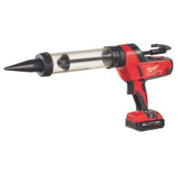 Milwaukee C18 PCG/400T-201B 18V 1 x 2.0Ah Li-Ion RedLithium  Cordless Sub-Compact Transparent Tube Caulking Gun