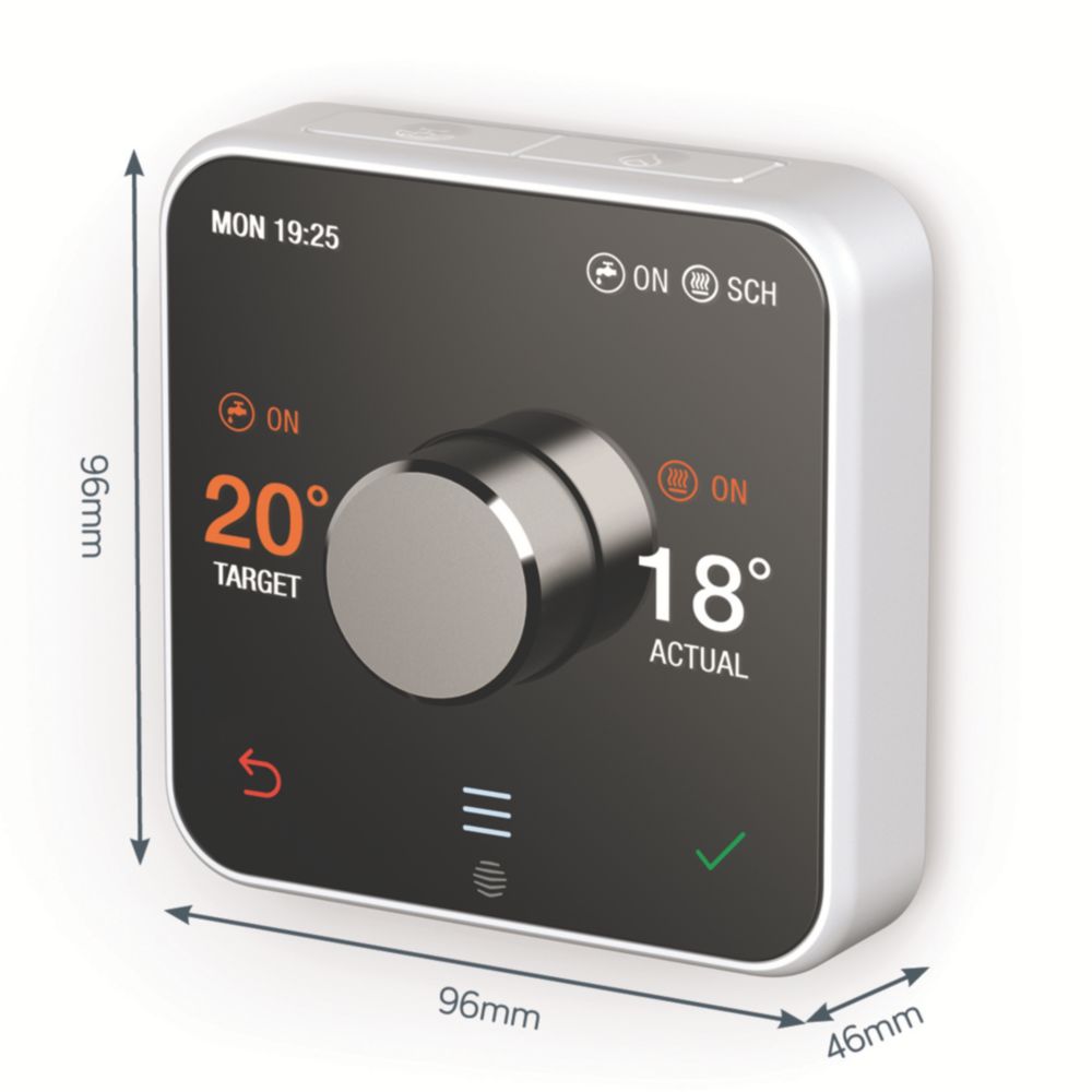 Hive Active V3 Wireless Heating & Hot Water Smart Thermostat White / Grey -  Screwfix