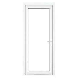 Crystal  Fully Glazed 1-Clear Light Left-Handed White uPVC Back Door 2090mm x 840mm