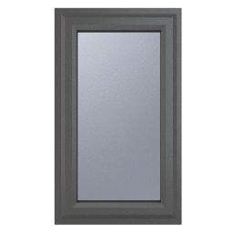 Crystal  Right-Hand Opening Clear Triple-Glazed Casement Anthracite on White uPVC Window 610mm x 965mm