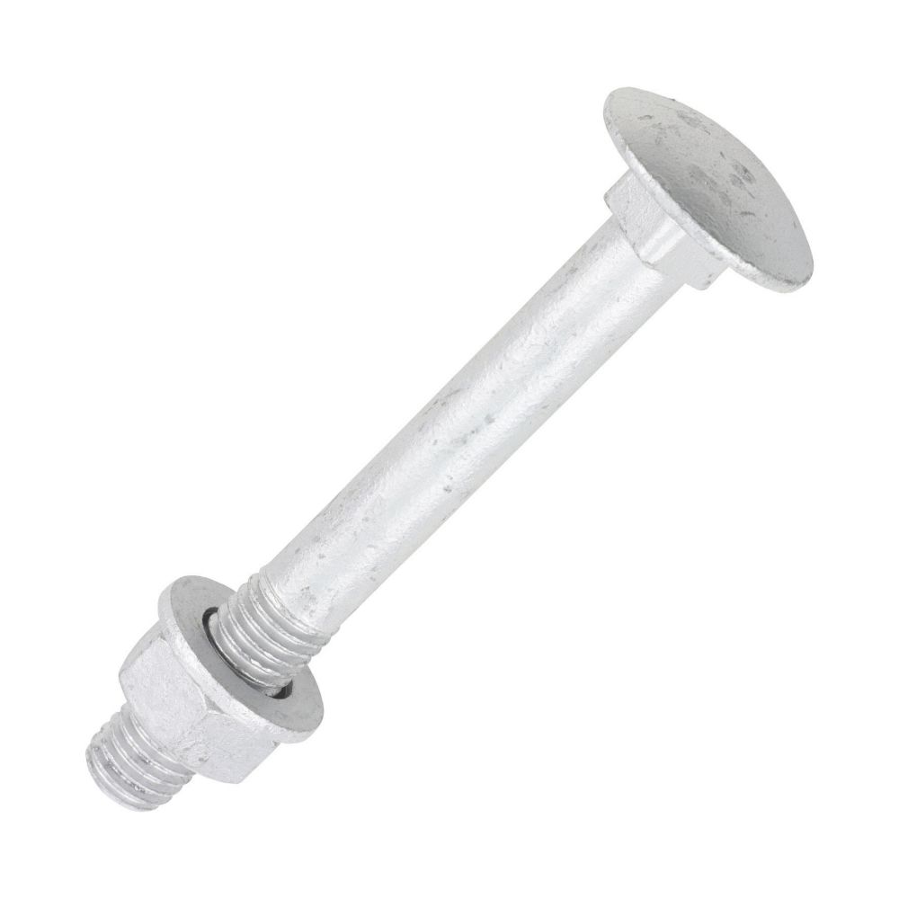 Timco Exterior Coach Bolts Carbon Steel Organic Silver Coating M12 x