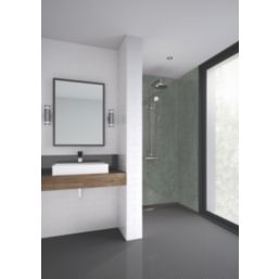 Splashwall Dark Stone Bathroom Wall Panel Matt Grey 2420mm x 1210mm x 11mm