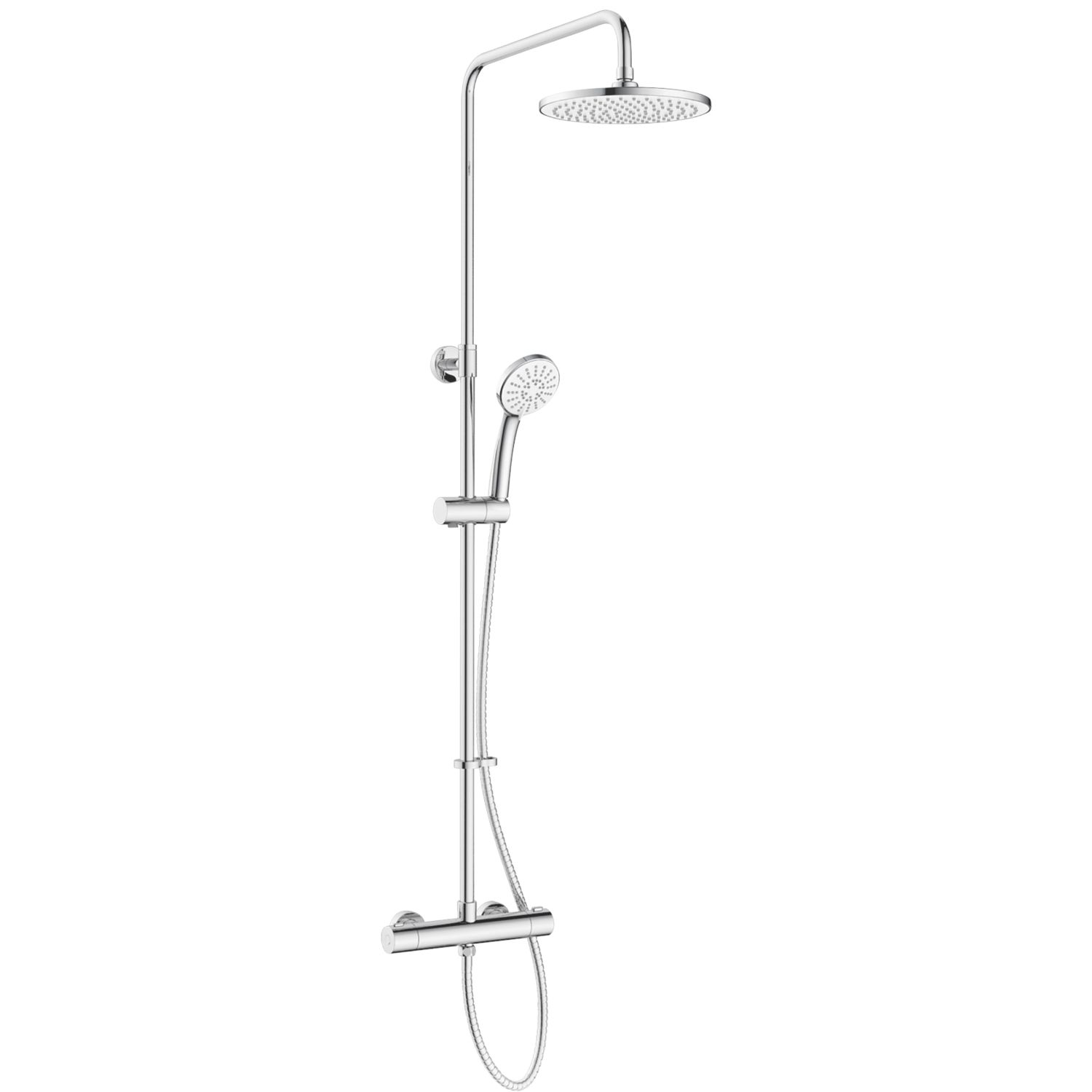 Swirl CoolTouch HP Rear-Fed Exposed Chrome Thermostatic Mixer Shower (246PG)