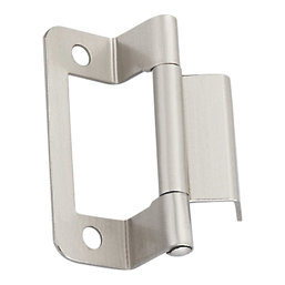 Smith & Locke Satin Nickel  Double Cranked Hinges 50mm x 64.6mm 2 Pack