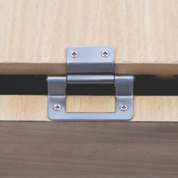 Smith & Locke Satin Nickel  Double Cranked Hinges 50mm x 64.6mm 2 Pack