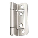 Smith & Locke Satin Nickel  Double Cranked Hinges 50mm x 64.6mm 2 Pack