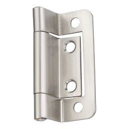 Smith & Locke Satin Nickel  Double Cranked Hinges 50mm x 64.6mm 2 Pack