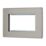 Contactum Lyric 4-Module Modular Faceplate Brushed Steel