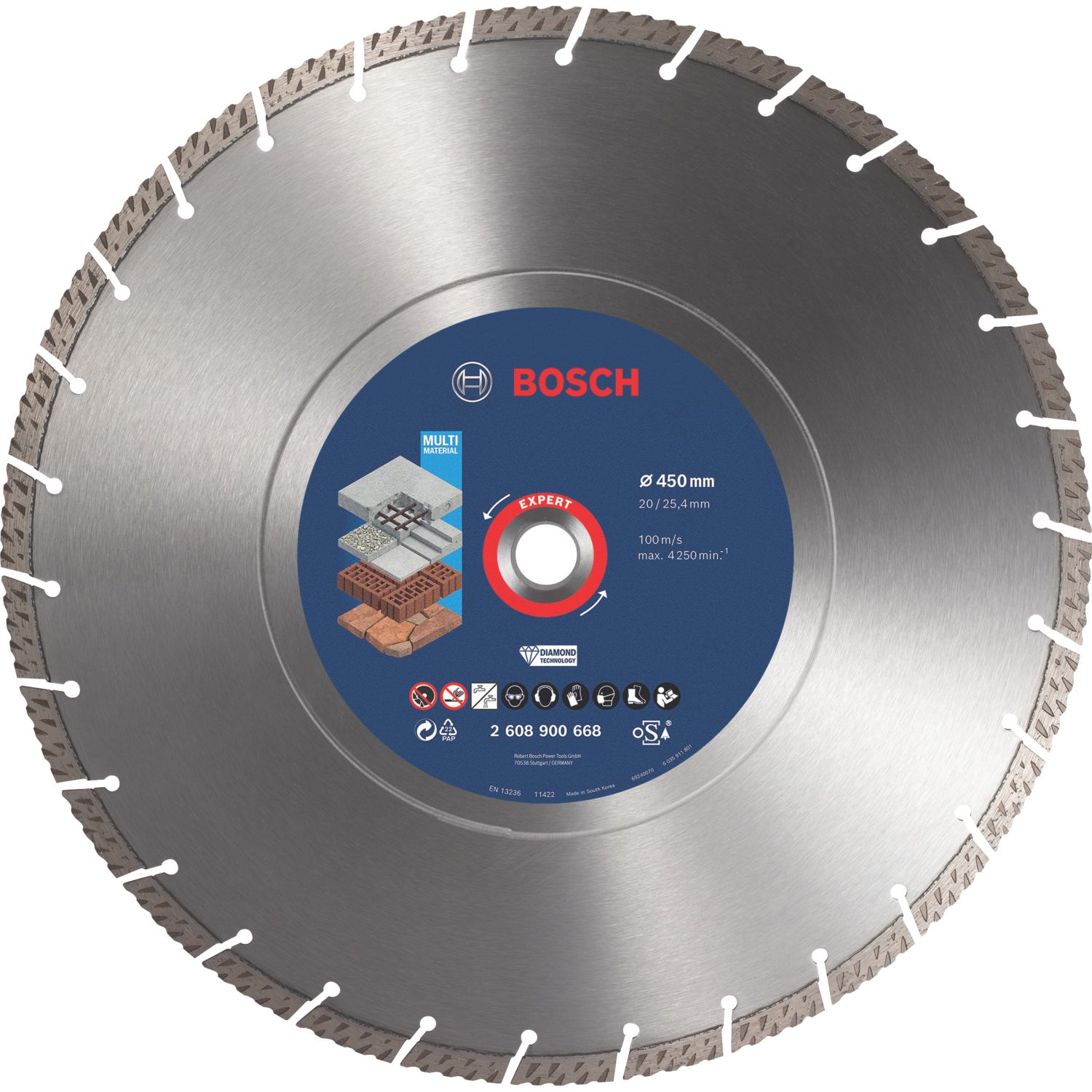 Bosch Expert Masonry Diamond Cutting Disc 450mm x 25.4mm (246RT)