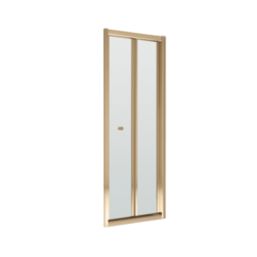 ETAL  Framed Rectangular Bi-Fold Shower Door Brushed Brass 890mm x 1900mm