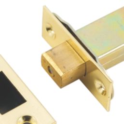 Smith & Locke Polished Brass Tubular Mortice Latch 76mm Case - 57mm Backset