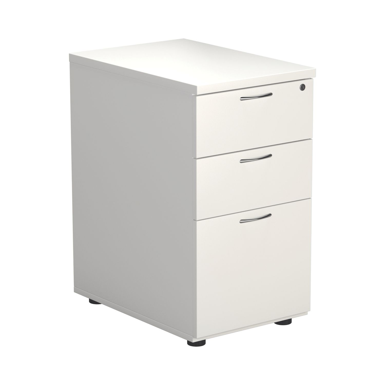 TC Group Essentials 3-Drawer Desk Pedestal White 404mm x 600mm x 730mm (246TT)