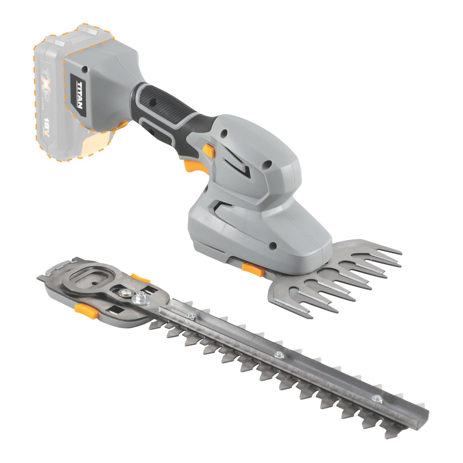 Titan 18V Li-Ion TXP Cordless Grass Trimmer & Hedge Shear - Bare (246YC)