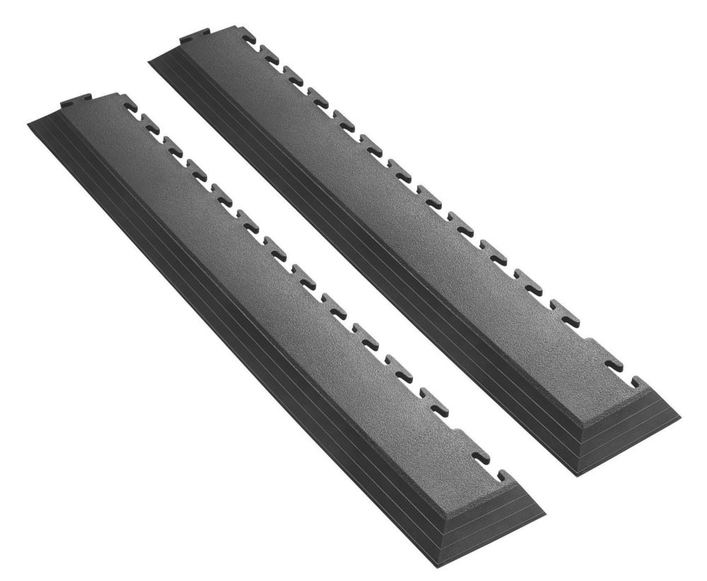 Ecotile Recycled T-Joint Interlocking 7mm Corner Ramps Black 588mm x ...
