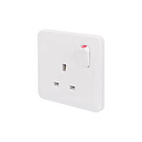 MK Superswitch SW201 BSS C 13A 1 Gang Double Pole Switch Plug Socket Dual Earth
