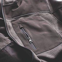 Site Rowan Softshell Knitted Hoodie Dark Grey / Black Medium 38-40" Chest