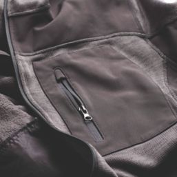 Site Rowan  Softshell Knitted Hoodie Dark Grey / Black Medium 38-40" Chest