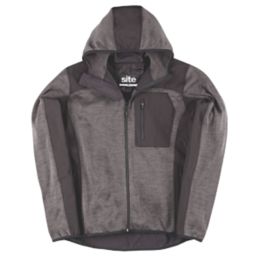 Site Rowan  Softshell Knitted Hoodie Dark Grey / Black Medium 38-40" Chest