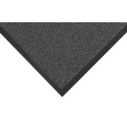 COBA Vyna-Plush Entrance Mat Black/Steel 1500mm x 900mm x 7mm