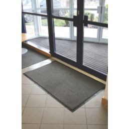 COBA Vyna-Plush Entrance Mat Black/Steel 1500mm x 900mm x 7mm