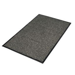 COBA Europe Vyna-Plush Entrance Mat Black / Steel 1500mm x 900mm x 7mm